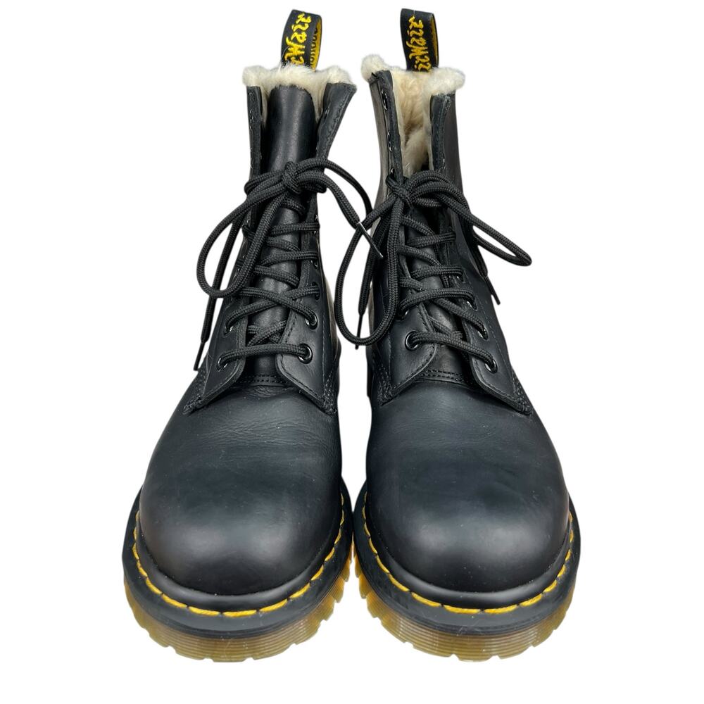 Dr. Martens Women’s Serena Black Leather Lined Combat Boot Size US 7 - Picture 7 of 10